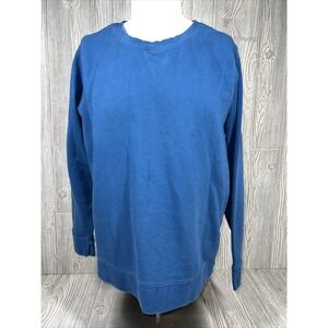 Everlast Blue Long Sleeve Fleece Sweater Dad Brother Comfortable Mens SZ 1XL